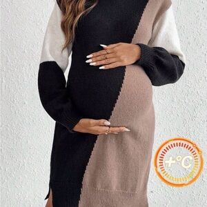 Color Block Maternity Dress